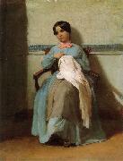 William-Adolphe Bouguereau Portrait of Leonie Bouguereau painting